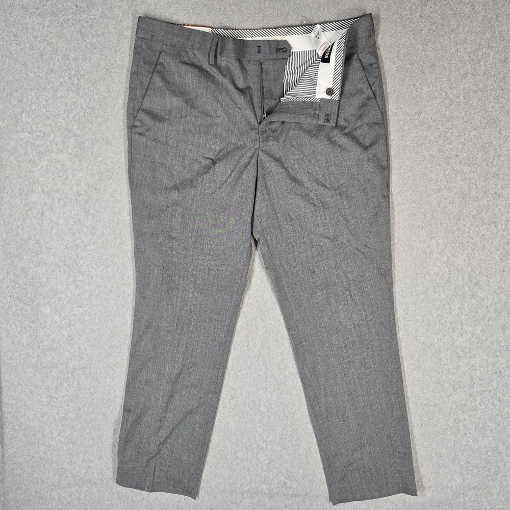 Express Men Pants 33X30 Gray Dress Pants Performance Slim 29" Inseam NWT